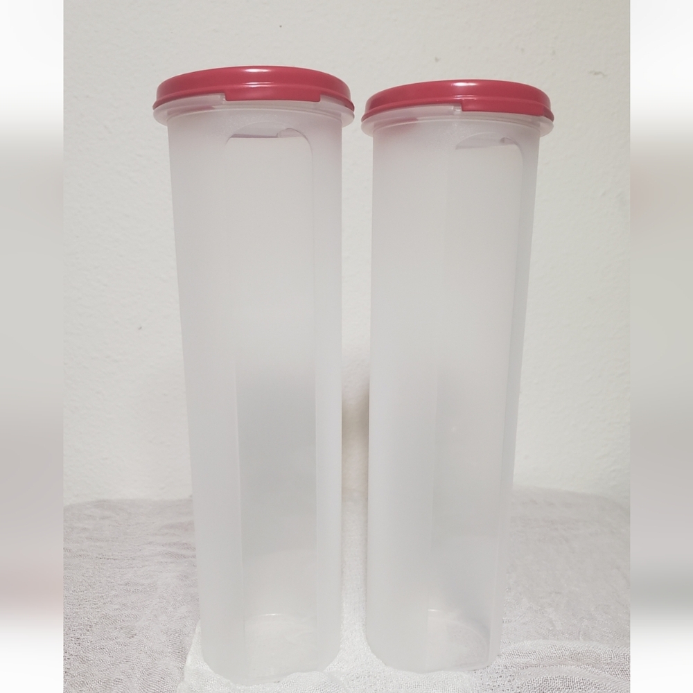 Tupperware Red and Clear Food Storage Containers